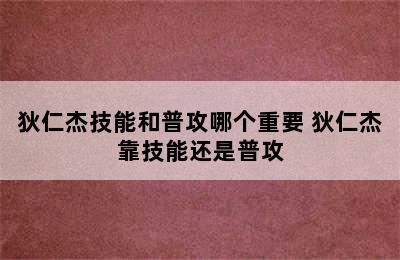 狄仁杰技能和普攻哪个重要 狄仁杰靠技能还是普攻